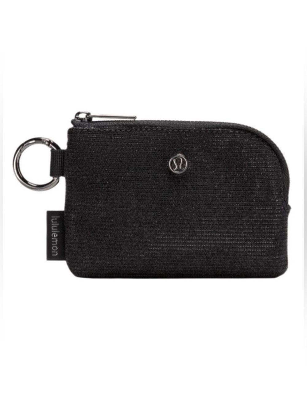 Lululemon Clippable Card Pouch Glitter Black/Gunmetal